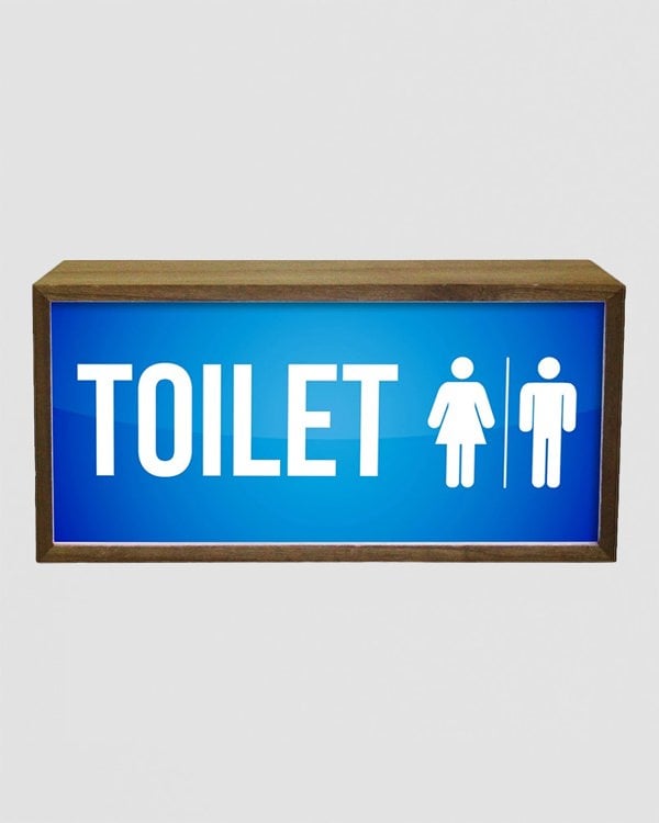 Light Box Toilet Men And  Women Sign