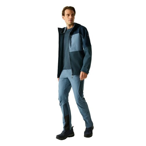 Regatta Mens Maland II Waterproof Jacket - China Blue/Navy/Night Sky - XL - China Blue/Navy/Night Sky - 100% Recycled Polyester