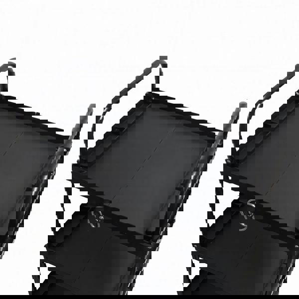 3-Tier Folding Trolley Utility Cart 150LB (Collapsible Tool Storage Lockable Wheels)