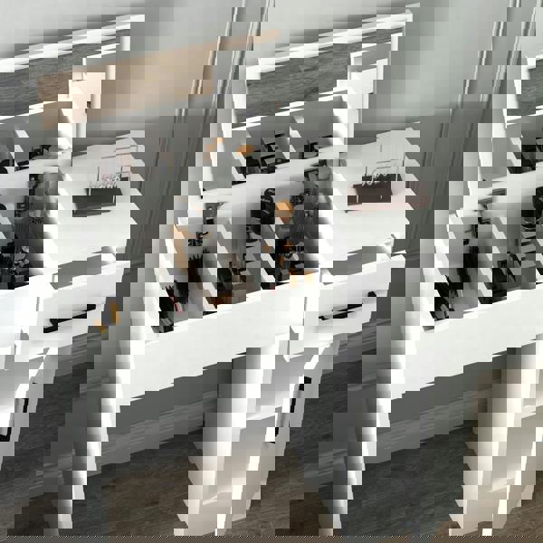 Destina Home Agnes Freestanding Makeup Vanity Table with Mirror