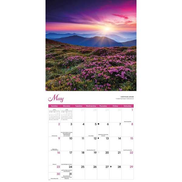 Natural Elements Sunrise Sunset Calendar 2027, Wall Calendars, Month To View, Natural World, Gift