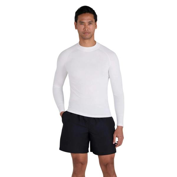 Mountain Warehouse Mens Plain Long-Sleeved Rash Top - White - 
