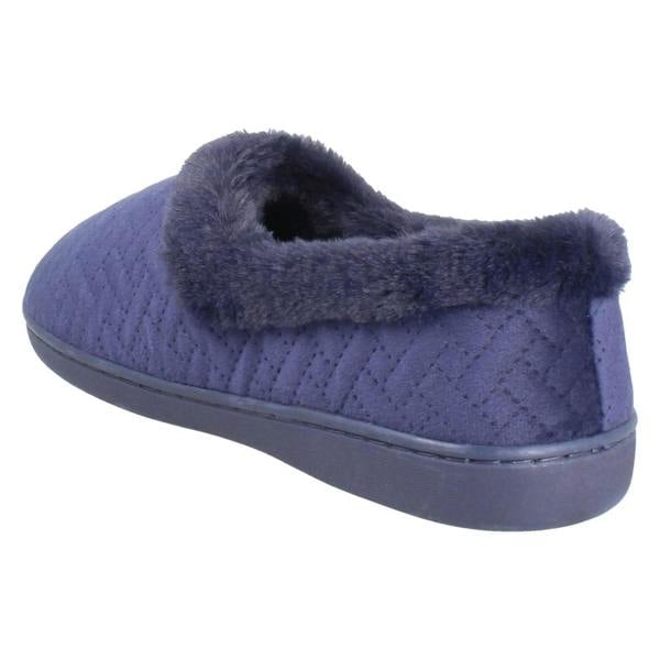 Clarks Ladies Clarks Wide Fitting Woven Quilted Slippers Twyla Star