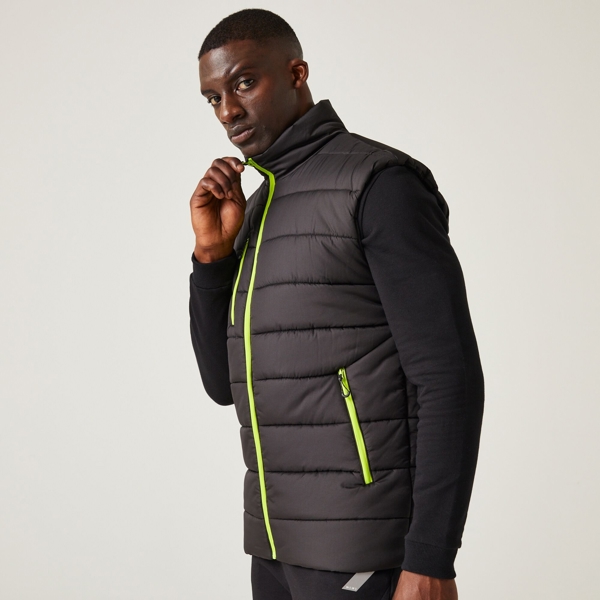 Regatta Mens Navigate Thermal Body Warmer - Black Lime Green