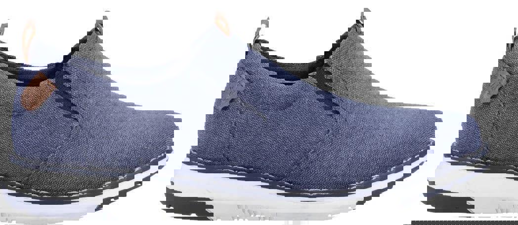 Hush Puppies Benny Mens Casual Slip On Smart Canvas Trainers Shoes