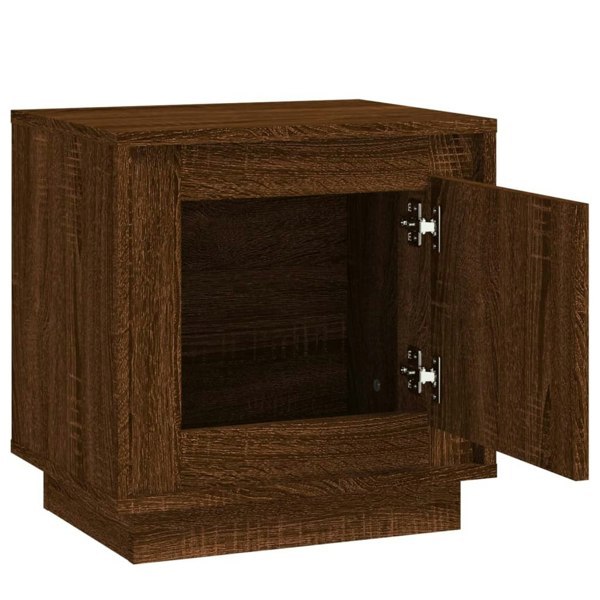 Berkfield Bedside Cabinet Brown Oak 44x35x45 cm Engineered Wood