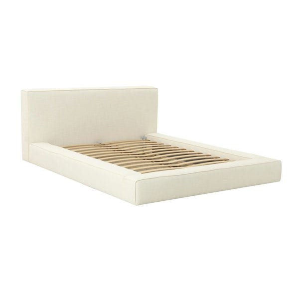 Furniture Edit Olafur Cream Linen King Size Bed