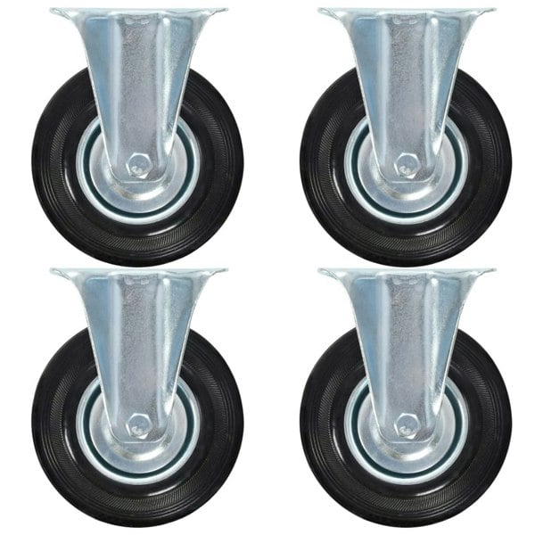 Berkfield 16 pcs Fixed Casters 125 mm