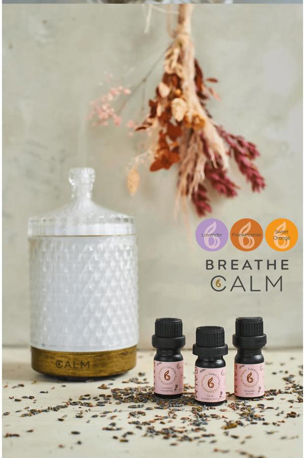 B Calm Aroma Diffuser with our Breathe Calm Oil Set - Stress Relief