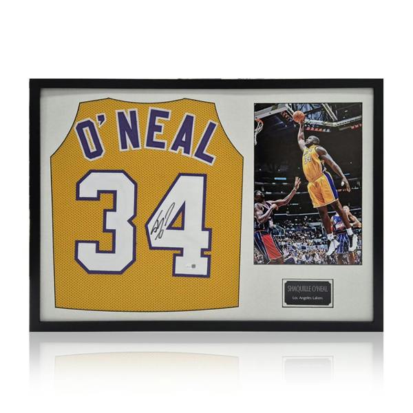 Shaquille O'Neal Signed Los Angeles Lakers Jersey Classic Frame (JSA)