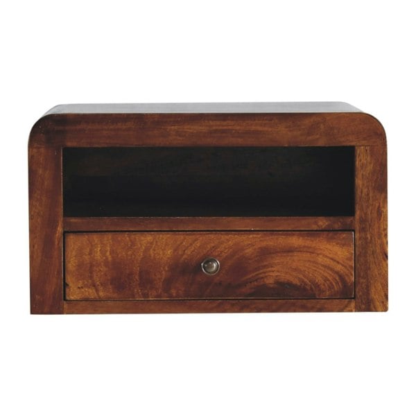 Artisan Furniture Chunky Chestnut 1 Drawer Wall Mounted Nightstand