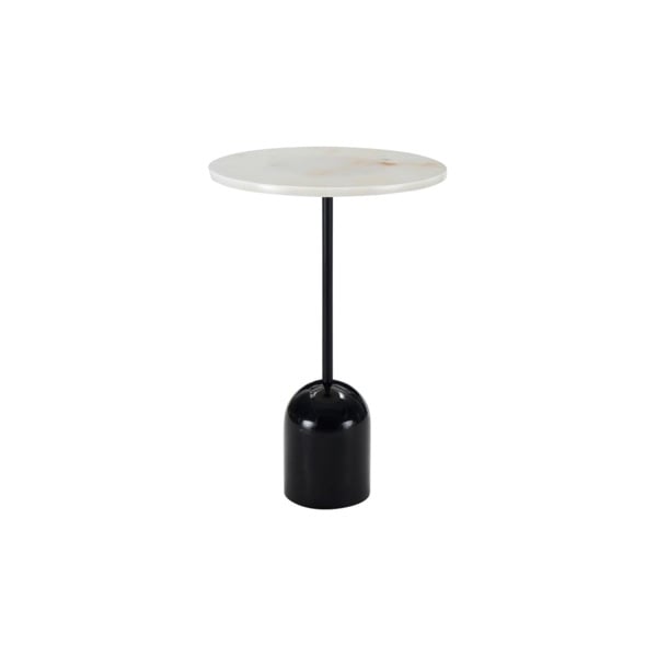Thyme Lamp Table - Black Marble & White Marble