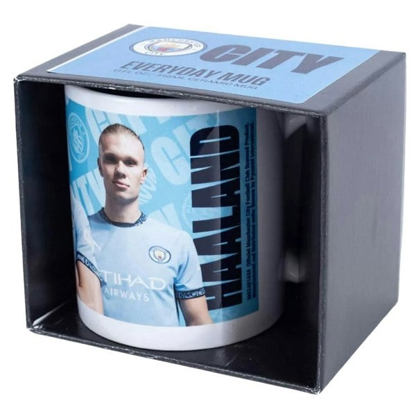 Manchester City FC Haaland Mug - Sky Blue/White