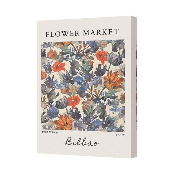 Benjamin Tate Design Flower Market Floral Canvas Art Print Handmade in the United Kingdom