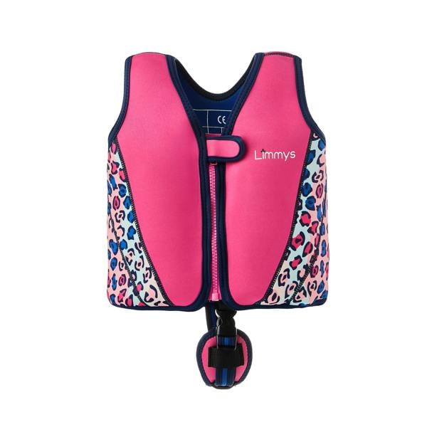 Limmys Premium Neoprene Swim Vest - Pink Leopard