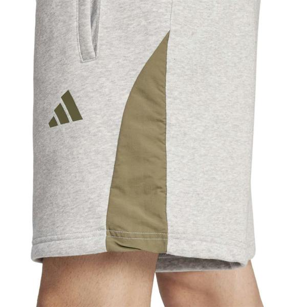 Adidas Mens Colour Block Casual Shorts - Grey Heather Marl - 