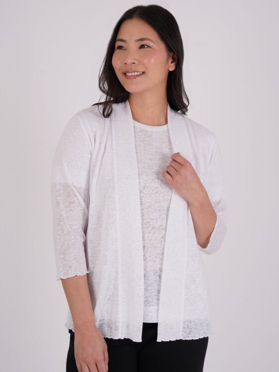 PennyPlain Cardi 3qs - White