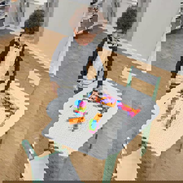 Liberty House Toys Kids 4-in-1 Play Table and Two Chairs Set