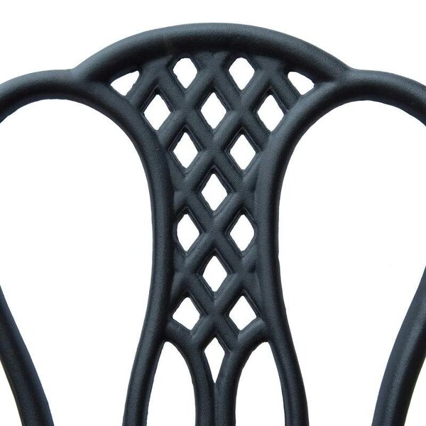 3 Piece Small Patio Furnture Cast Aluminium Bistro Set Garden Outdoor Table and Chairs Shabby Chic Style