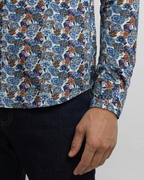 Steel & Jelly Limited Edition Blue Multi Floral Slim Fit Shirt