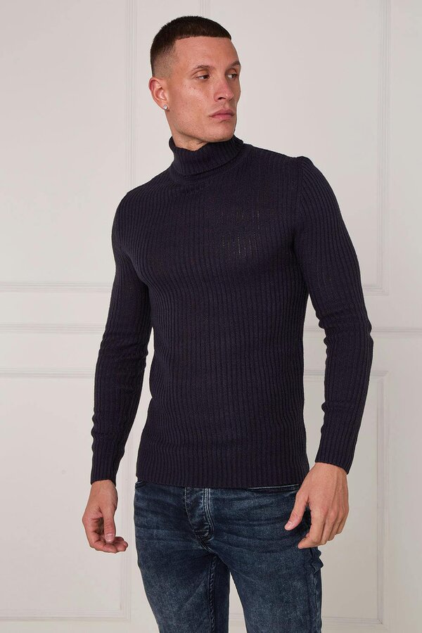 Men’s Ribbed Turtleneck Jumper