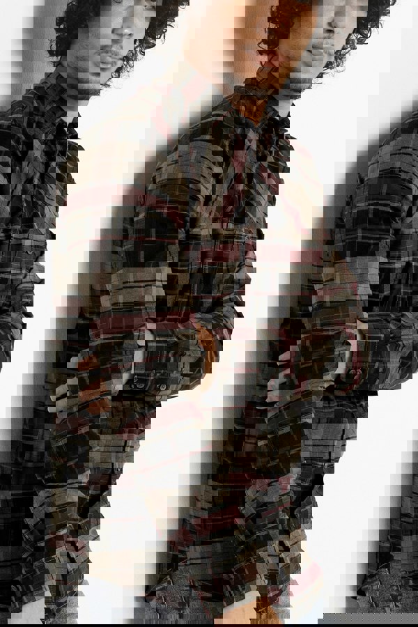 ENORSIA Mens Front Yoke LS Oxford Shirt