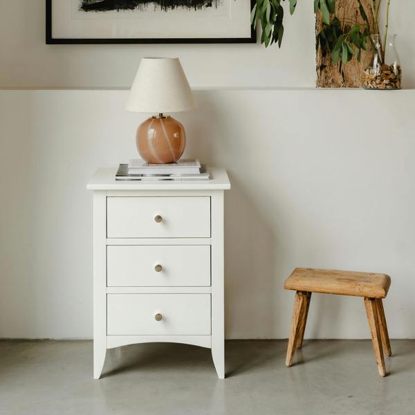 Statement Furniture Edward Hopper Bedside Table 3 Drawer Modern Nightstand
