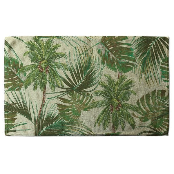 Benjamin Tate Design Tropical Leaves on Yellow (Bath Towel)