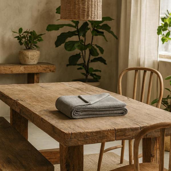 Wyld Haus Bardolino Double Olive Green Knit Throw