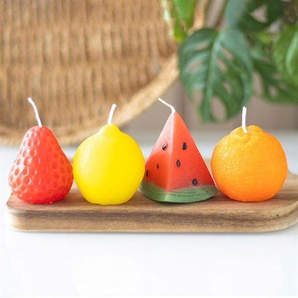 Serano Set of 4 Fruit Shaped Candles