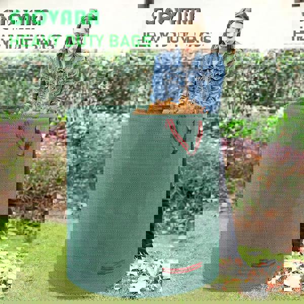 deAO Toys 2 x 500L Garden Waste Bags Waterproof Heavy Duty, Waterproof, Foldable, Reusable Garden Waste Bags