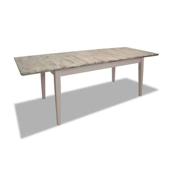 Statement Furniture Florence Rectangle Extending Kitchen Dining Table with Center Extension Leaves