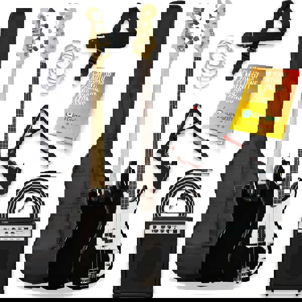 3rd Avenue Rocket Series Electric Bass Guitar Pack Bass Guitars#colour_Black