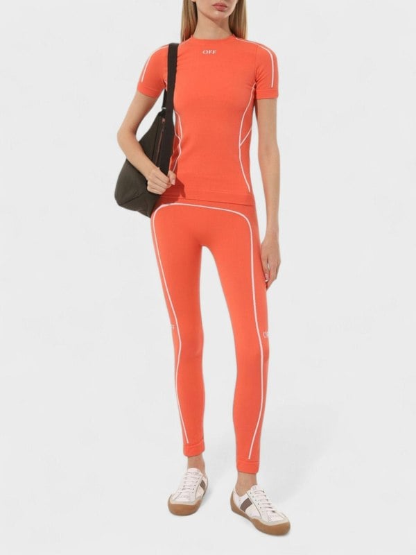 Off Stamp Seamless T-Shirt Orange - Supplied FashionOff - White