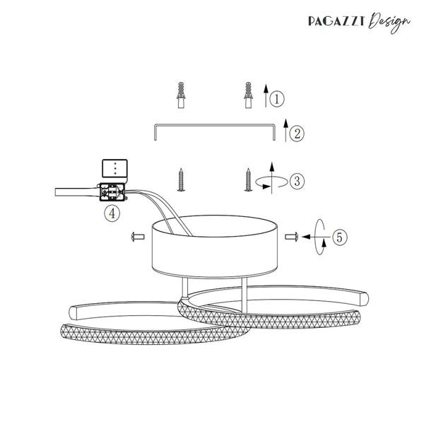 Pagazzi Lighting Veloria Chrome LED Flush Ceiling Light
