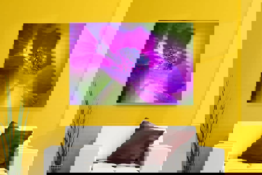 canvas art print of purple flower