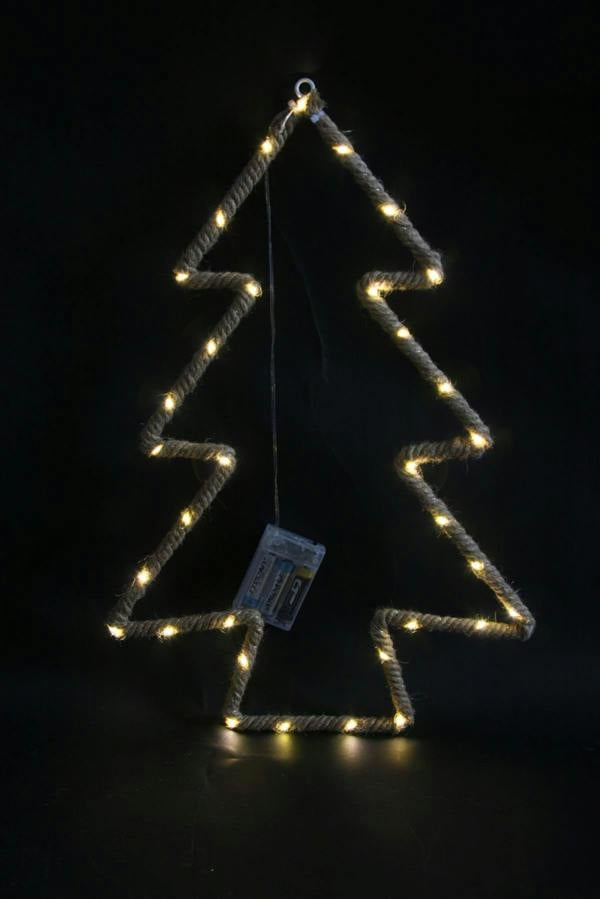 5cm Christmas Tree Silhouette LED Hemp Rope Light Decoration, Warm White, Battery Operated image 8