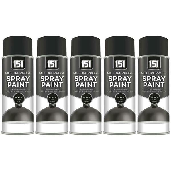 151 5X 151 Black Satin Spray Paint 400ml