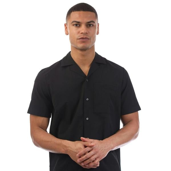 Hugo Mens Ellino Short-Sleeved Shirt - Black - 