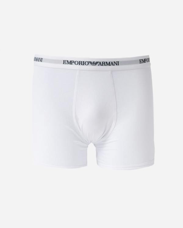 a pair of of Emporio Armani Mens Boxers with Logo Waistband EM000261-AF14132-M0066 in White