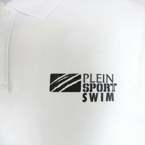 Plein Sport Classic Logo Stretch White Polo Shirt