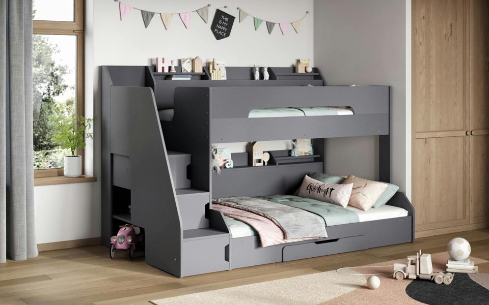 Flair Slick Staircase Triple Bunk Bed