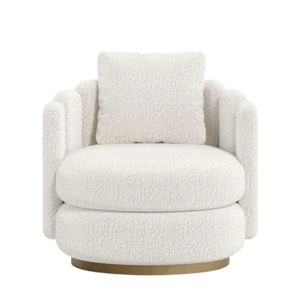 Casa Magna Contour Swivel Armchair: Opulant & Modern Style - Option A