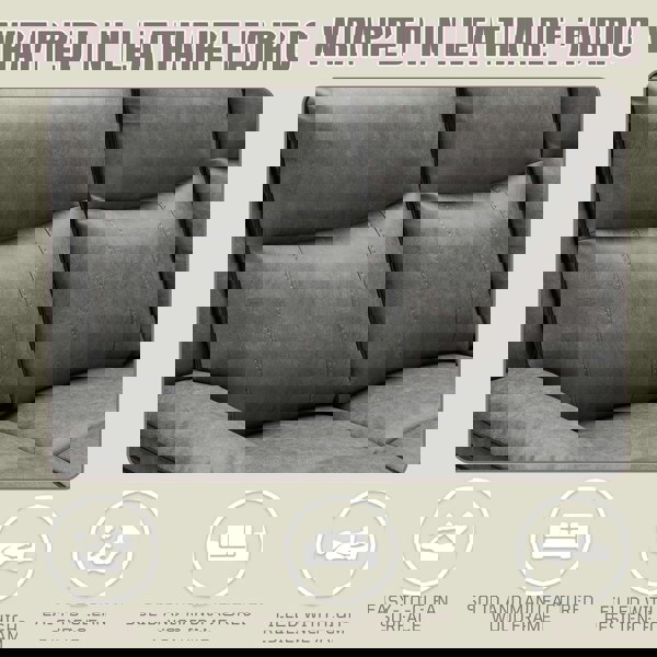 Furniture One Manual Recliners Sofa Set,105–135 Degrees Recliner Padded Sofa with Adjustable Backrest