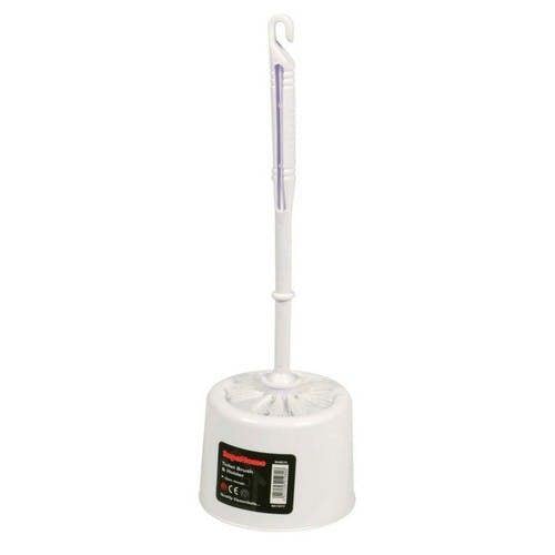 SupaHome Toilet Brush And Holder - White - 