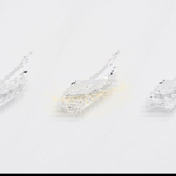 pearl heart hair clip, silver barrette, open clasp hair accessory, faux pearl hair slide, elegant hair clip, vintage inspired barrette, bridal hair accessory, decorative pearl clip
