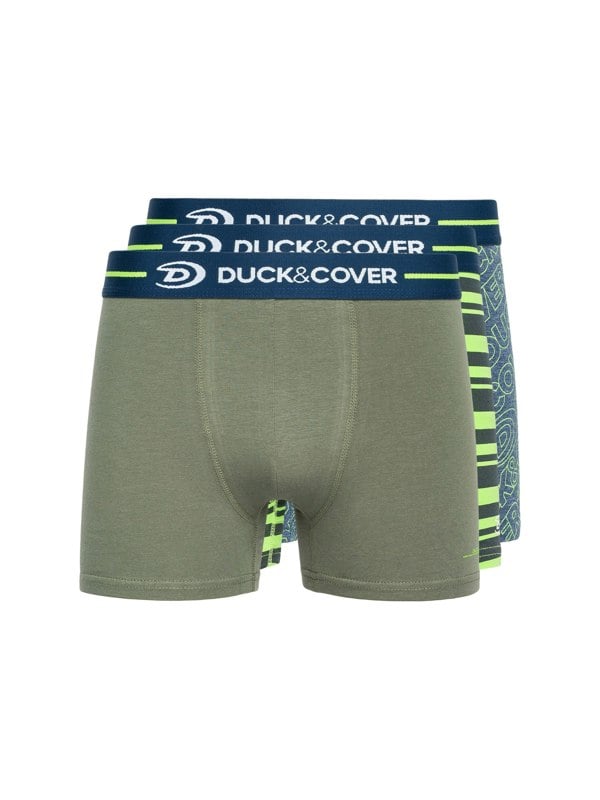 Duck and Cover Amero Boxers 3pk Green Mix