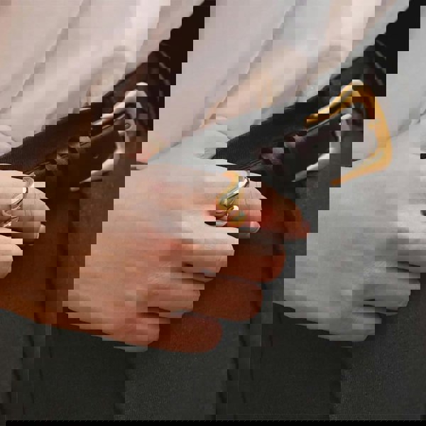 Ania Haie Vogue Maven 14ct Gold Plated Crossover Ring R062-03G