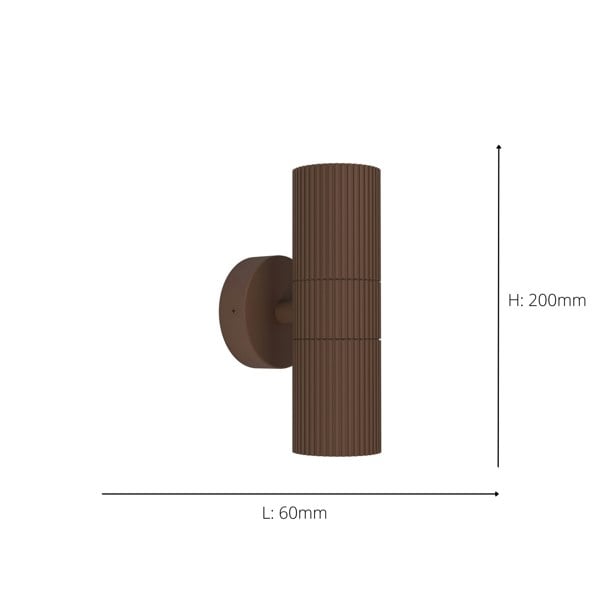 EGLO Tomelloso Modern Outdoor Wall Light Brown