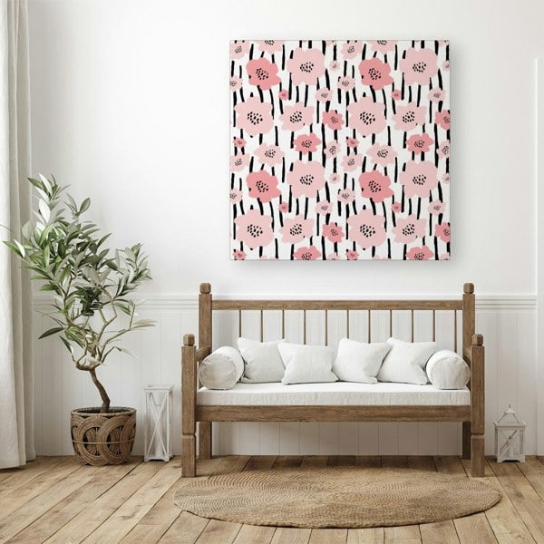 Warren Reed Pastel Pink Flowers Canvas